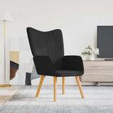 Vidaxl relaxstoel stof zwart