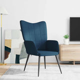 Vidaxl relaxstoel stof blauw