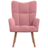 Vidaxl relaxstoel fluweel roze