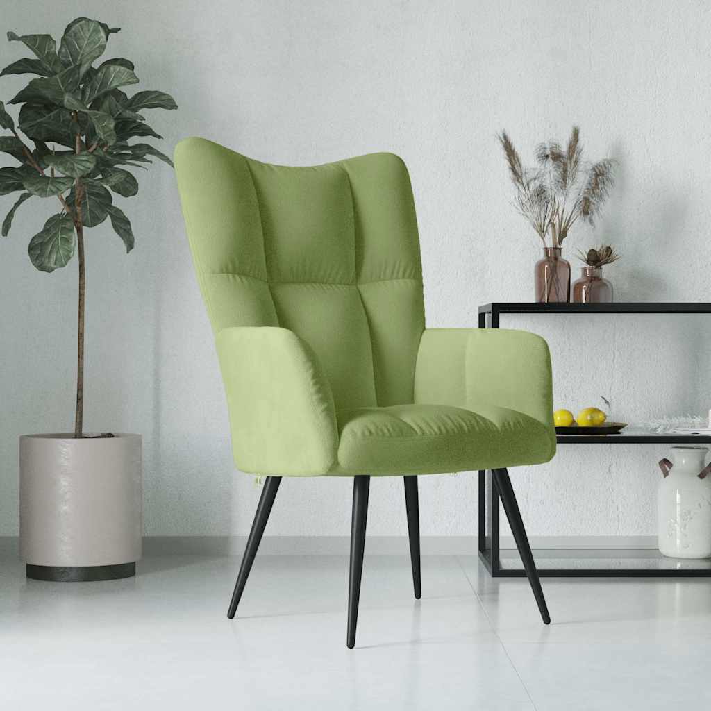 Vidaxl relaxstoel fluweel lichtgroen