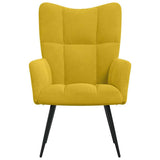 Vidaxl relaxstoel fluweel mosterdgeel