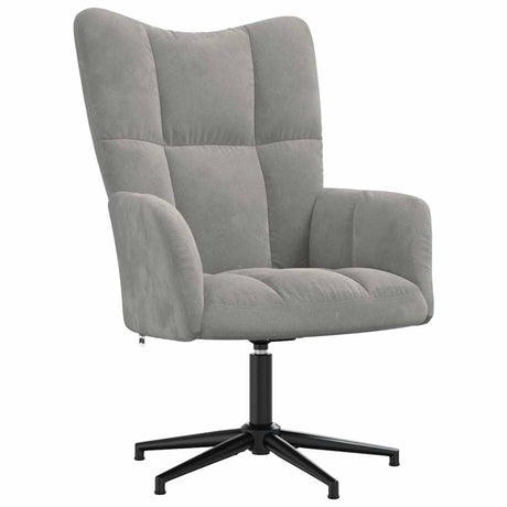 Vidaxl relaxstoel fluweel lichtgrijs