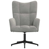 Vidaxl relaxstoel fluweel lichtgrijs