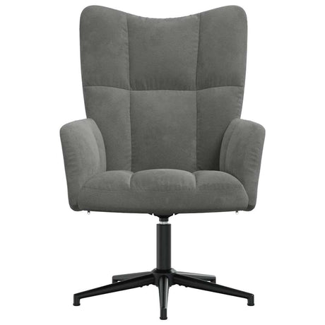 Vidaxl relaxstoel fluweel donkergrijs