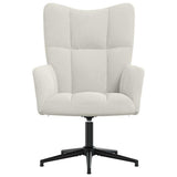 Vidaxl relaxstoel fluweel crèmewit