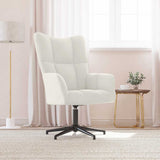 Vidaxl relaxstoel fluweel crèmewit