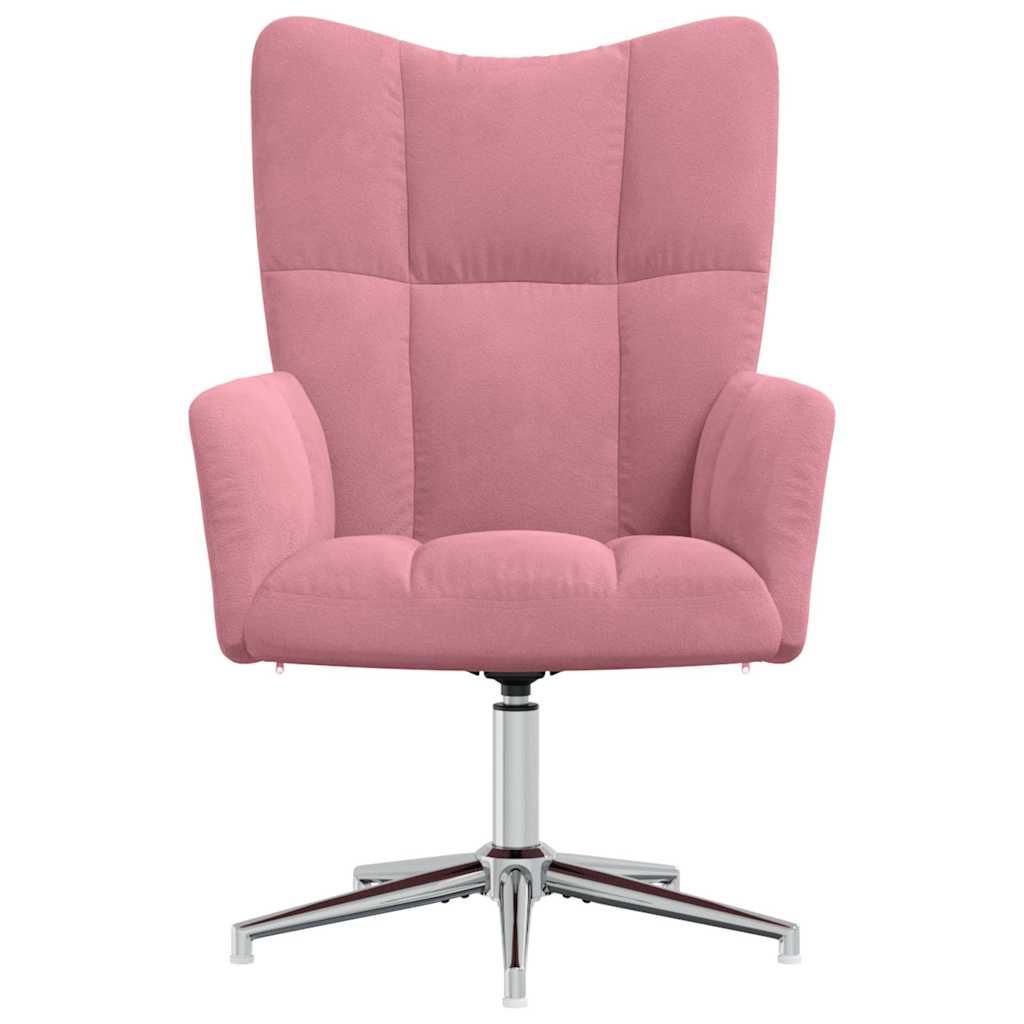 Vidaxl relaxstoel fluweel roze
