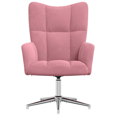 Vidaxl relaxstoel fluweel roze