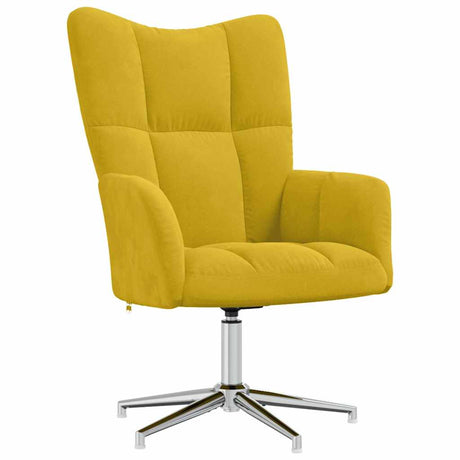 Vidaxl relaxstoel fluweel mosterdgeel