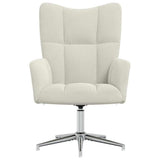 Vidaxl relaxstoel fluweel crèmewit
