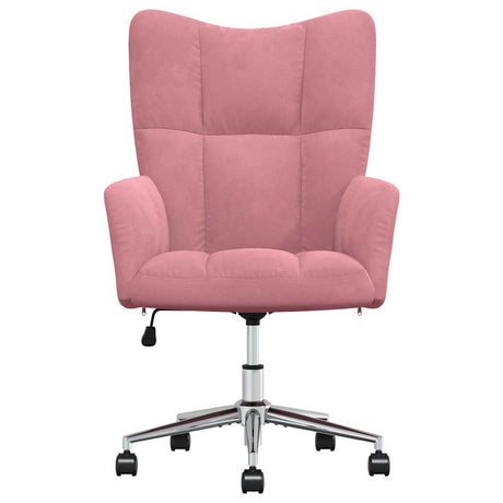 Vidaxl relaxstoel fluweel roze