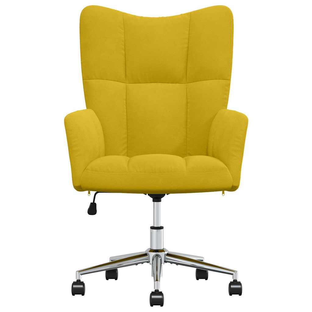 Vidaxl relaxstoel fluweel mosterdgeel