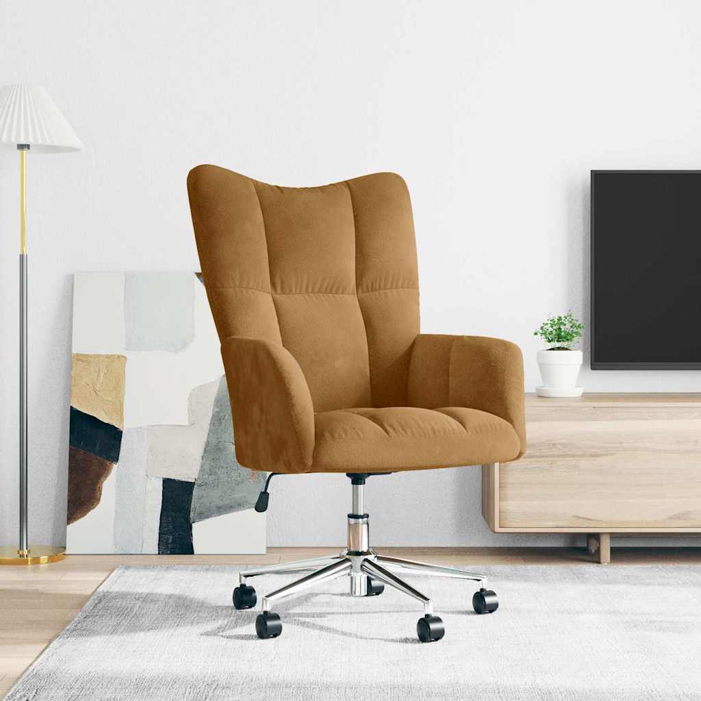 Vidaxl relaxstoel fluweel bruin