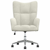Vidaxl relaxstoel fluweel crèmewit