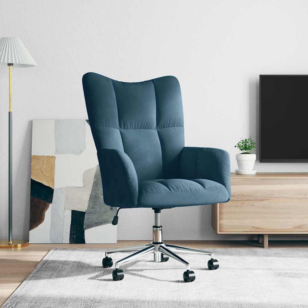Vidaxl relaxstoel fluweel blauw