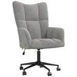 Vidaxl relaxstoel fluweel lichtgrijs