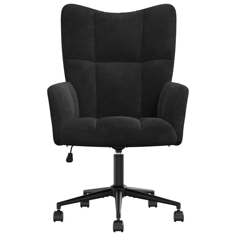 Vidaxl relaxstoel fluweel zwart