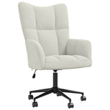 Vidaxl relaxstoel fluweel crèmewit