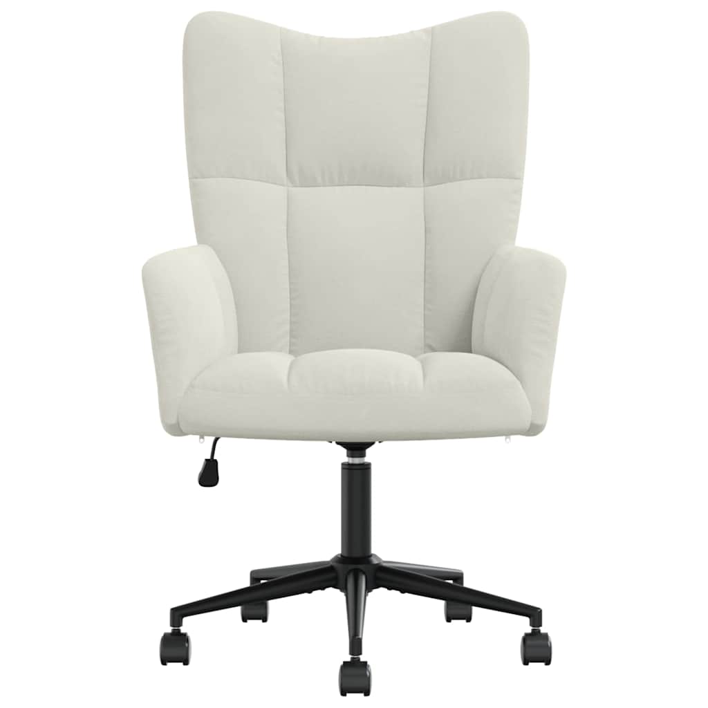 Vidaxl relaxstoel fluweel crèmewit