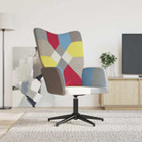 Vidaxl relaxstoel patchwork stof