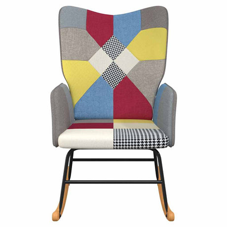 Vidaxl schommelstoel patchwork stof