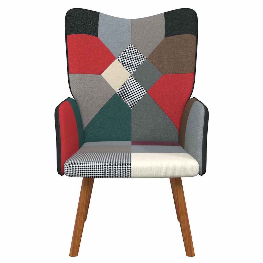 Vidaxl relaxstoel patchwork stof