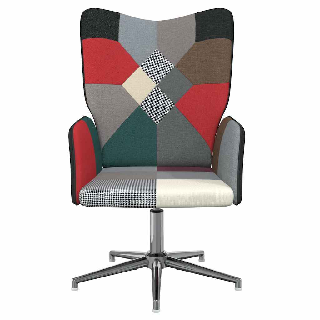Vidaxl relaxstoel patchwork stof