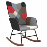 Vidaxl schommelstoel patchwork stof