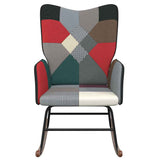 Vidaxl schommelstoel patchwork stof