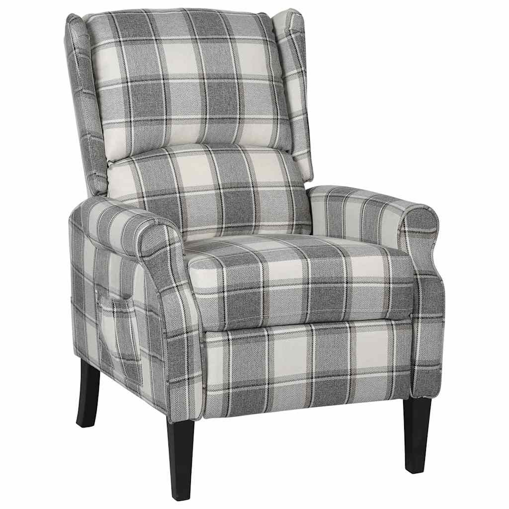 Vidaxl fauteuil stof witgrijs