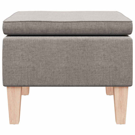 Vidaxl kruk met houten poten stof taupe