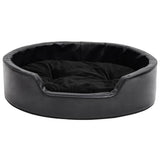 Vidaxl Hundkorb 69x59x19 cm Plüsch und künstliches Leder schwarz