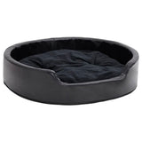 Vidaxl Hundekorb 79x70x19 cm Plüsch und künstliches Leder schwarz
