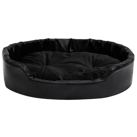 Vidaxl Hundekorb 90x79x20 cm Plüsch und künstliches Leder schwarz