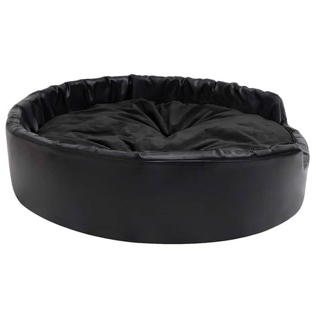 Vidaxl Hundekorb 99x89x21 cm Plüsch und künstliches Leder schwarz