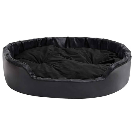 Vidaxl Hundekorb 99x89x21 cm Plüsch und künstliches Leder schwarz