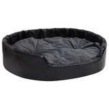 Vidaxl Hundekorb 99x89x21 cm Plüsch und künstliches Leder schwarz und dunkelgrau