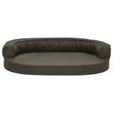Vidaxl Hundebett Ergonomische Leinen-Look 75x53 cm dunkelgrau