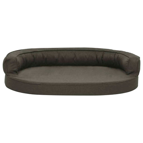 Vidaxl Hundebett Ergonomische Leinen-Look 75x53 cm dunkelgrau