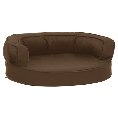 Vidaxl Hundebett Ergonomische Leinen-Look 60x42 cm Braun