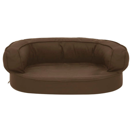 Vidaxl Hundebett Ergonomische Leinen-Look 60x42 cm Braun