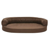 Vidaxl Hundebett Ergonomische Leinen-Look 75x53 cm braun