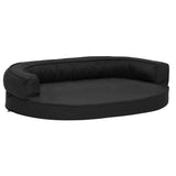 Vidaxl Hundebett Ergonomische Leinen-Look 75x53 cm Schwarz