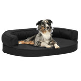 Vidaxl Hundebett Ergonomische Leinen-Look 75x53 cm Schwarz