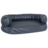 Vidaxl Hundkorb Ergonomischer Schaum 60x42 cm künstliches Leder dunkelblau