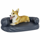 Vidaxl Hundkorb Ergonomischer Schaum 88x65 cm künstliches Leder dunkelblau