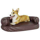 Vidaxl Hundkorb mit ergonomischem Schaum 88x65 cm künstliches Lederbraun