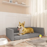Vidaxl Car Hundekorb Leinen Look 110x70 cm hellgrau