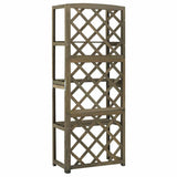 Vidaxl Latwerk mit Regalen 55x30x140 cm Festkieferngrau grau grau