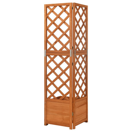 Vidaxl Latwerkplantenbak Eckmodell 40x40x150 cm Festkieferholz